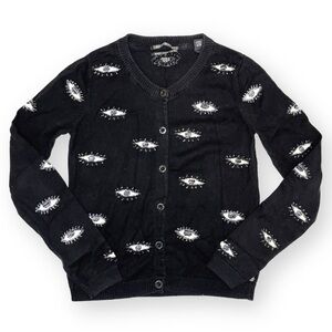 Maison Scotch Black Eye Print Cardigan